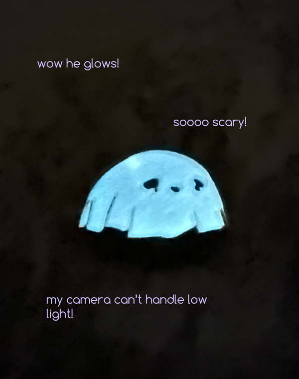 Ghost Frog Glow in the Dark Enamel Pin