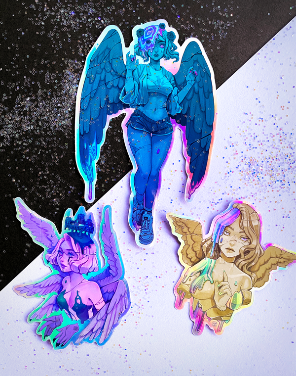 Angels Holographic Sticker Set