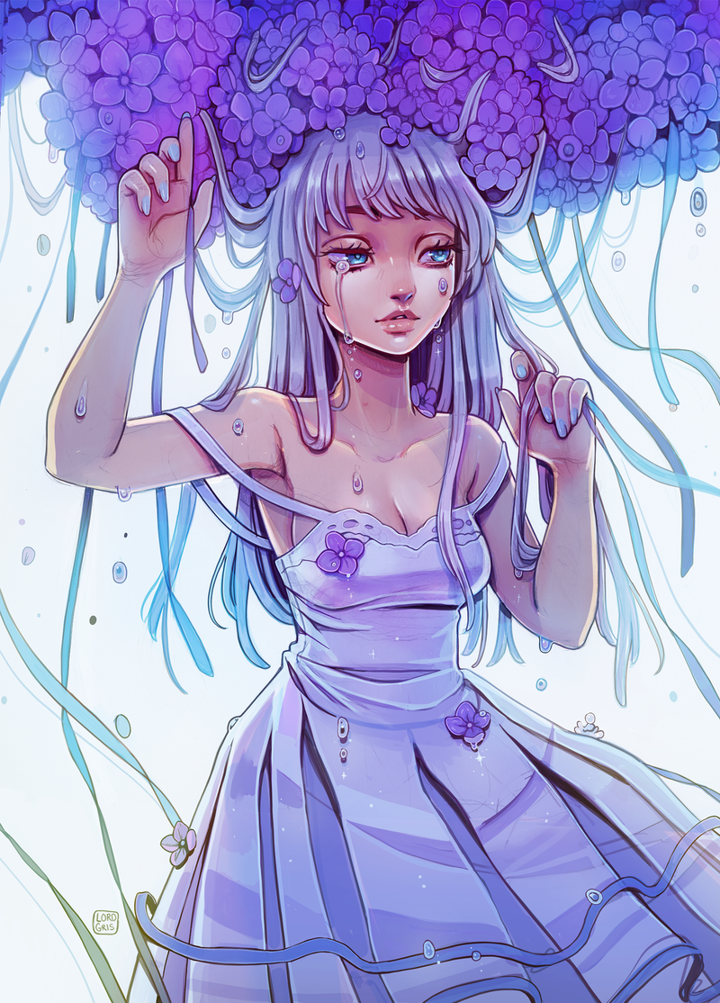 Hydrangea Original Sketch