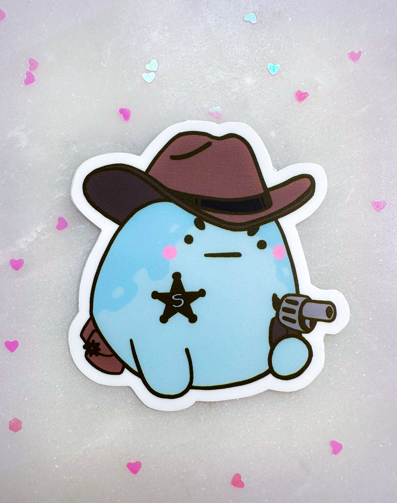 Cowboy Frog Sticker
