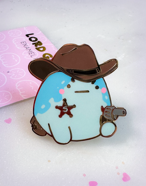 Cowboy Frog Enamel Pin