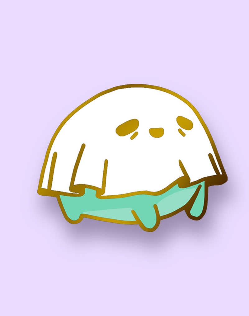 Ghost Frog Glow in the Dark Enamel Pin