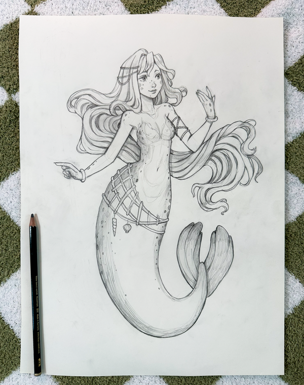 Selkie Original Sketch