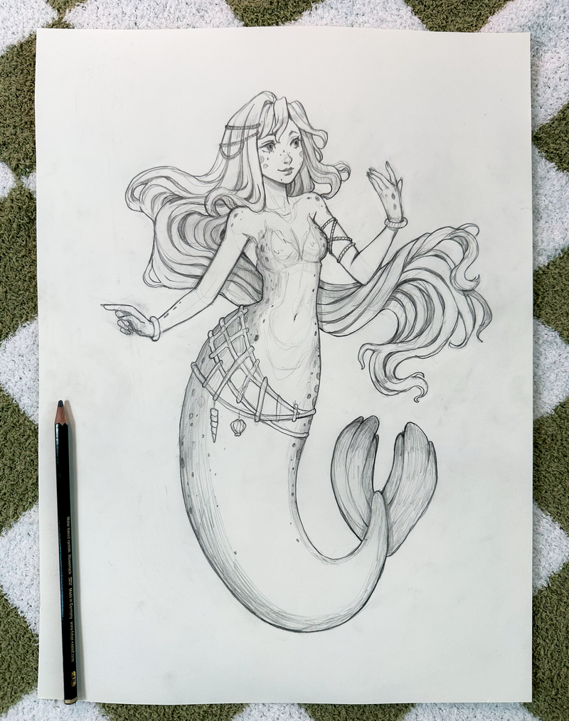 Selkie Original Sketch