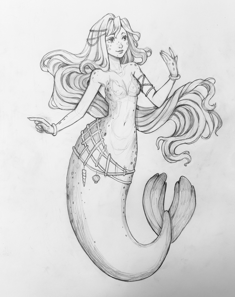 Selkie Original Sketch