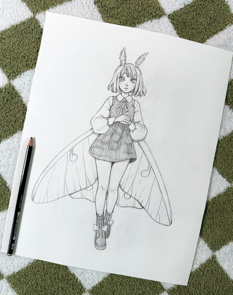 Luna Moth Original Sketch