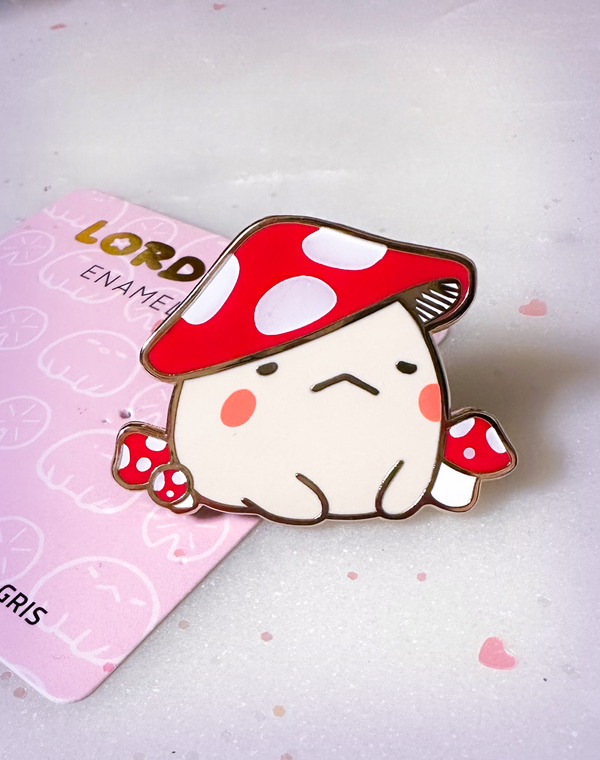 Mushroom Frog Enamel Pin