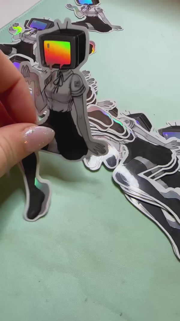 CRTV Girl Error Sticker