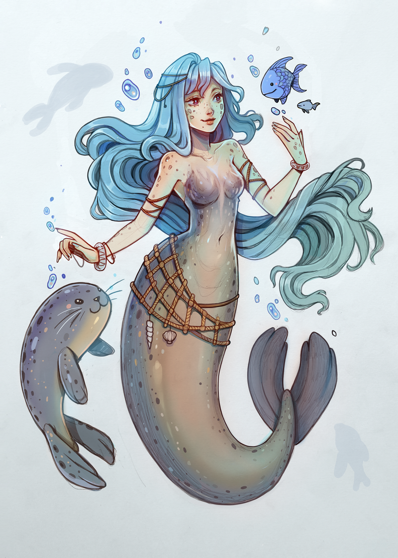 Selkie Original Sketch