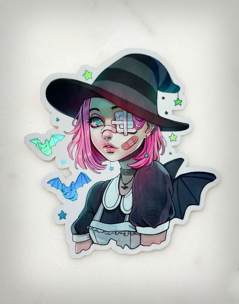 Little Witch Holographic Sticker