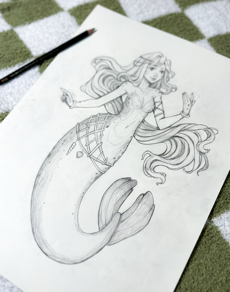 Selkie Original Sketch