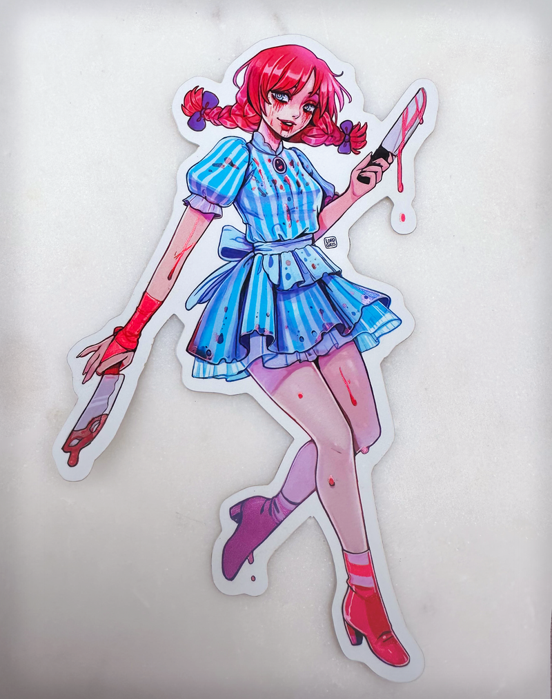 Murder Wendy Matte Mirror Sticker