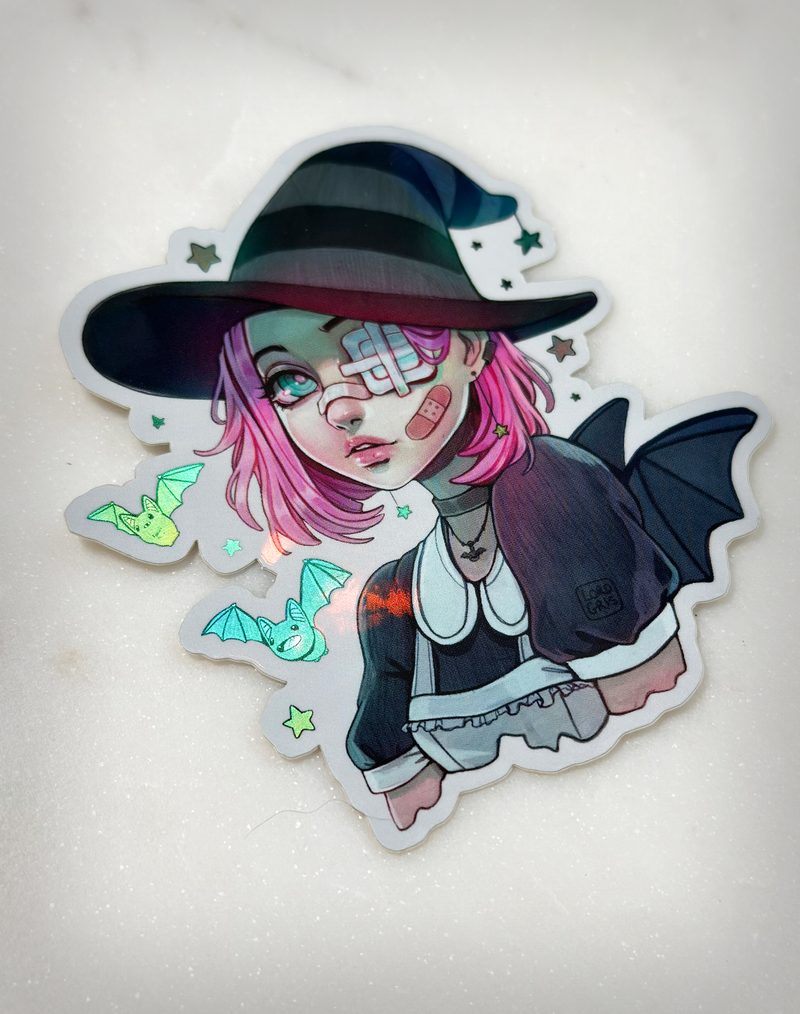 Little Witch Holographic Sticker