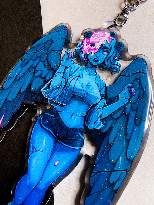 Concrete Angel 5" Acrylic Car Charm