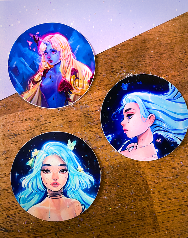 Paintings Circle Sticker Set