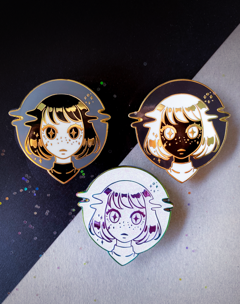 Glitch Girl 1.5" Hard Enamel Pin