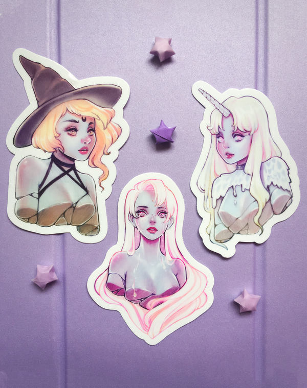 Glowing Girls Sticker Set